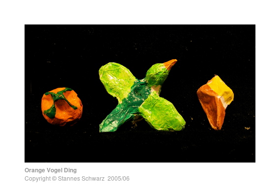 Varicoloured figures, made by children