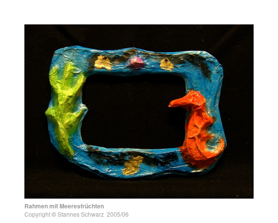 Varicoloured frame, made by a child