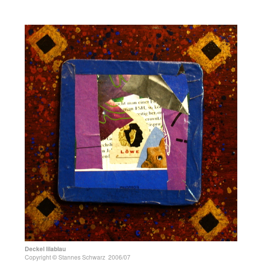 Collage with abstract motiv made by a child