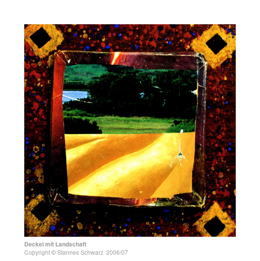Collage with landscape made by a child