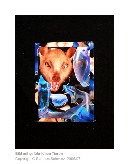 Collage with animals made by a child