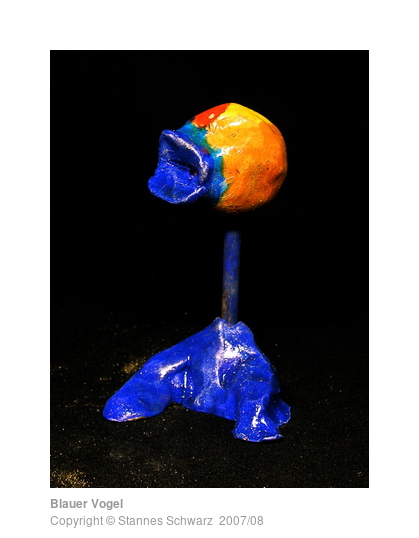 Blue bird, clay figure made by a 4th class pupil
