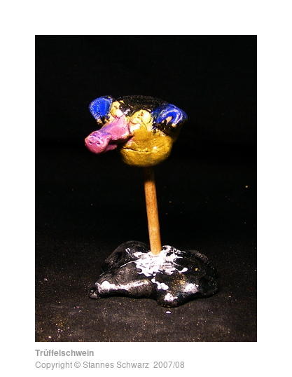 Varicoloured clay figure made by a 4th class pupil figure