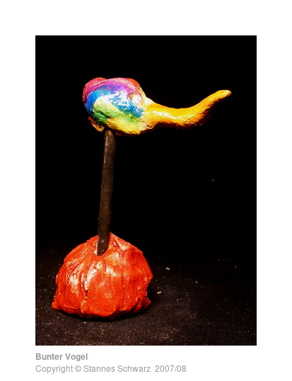 Varicoloured clay figure made by a 4th class pupil figure