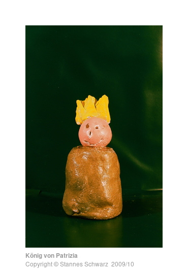 Clay figurine of a king, made by a 6th class pupil