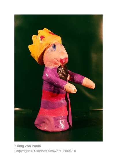 Clay figurine of a king, made by a 6th class pupil