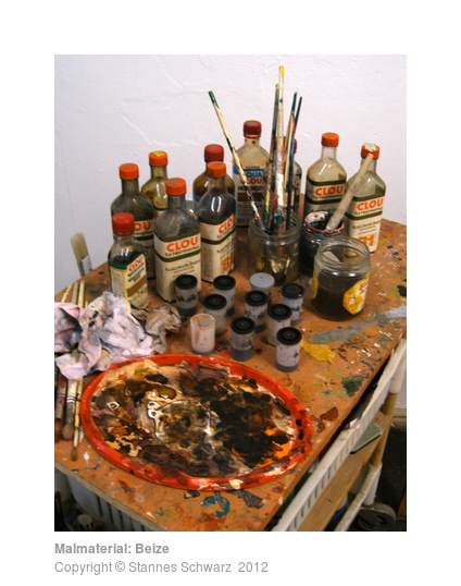 Painting material: Wood stain