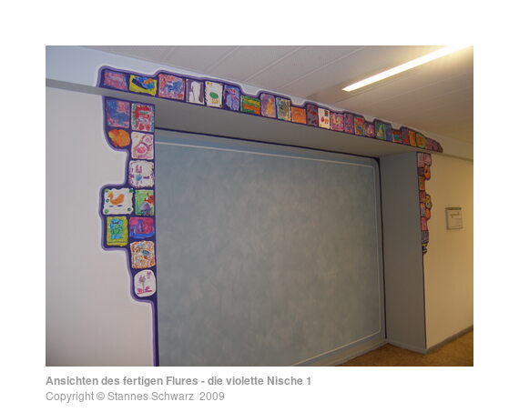 View of the finished corridor - the violet niche 1