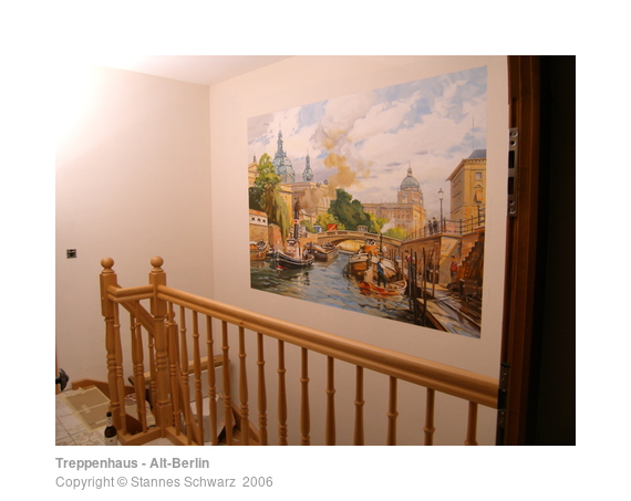 Picture of old Berlin in a staircase
