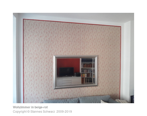 Livingroom in beige-red