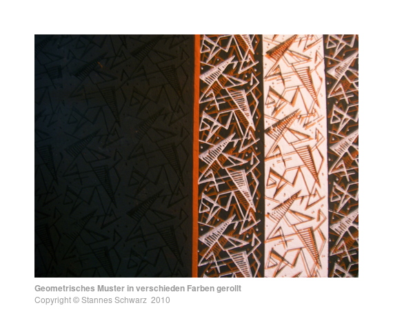 Geometric pattern, black and ochre