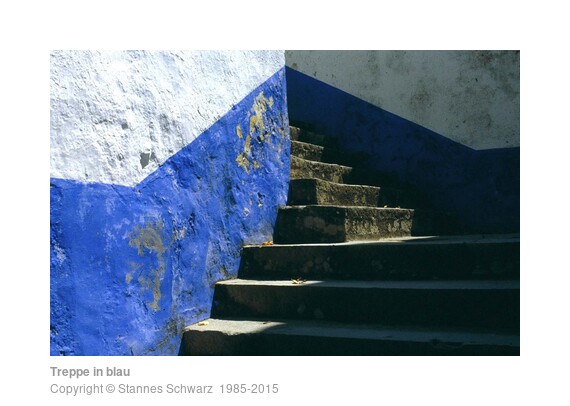 Stairway in blue