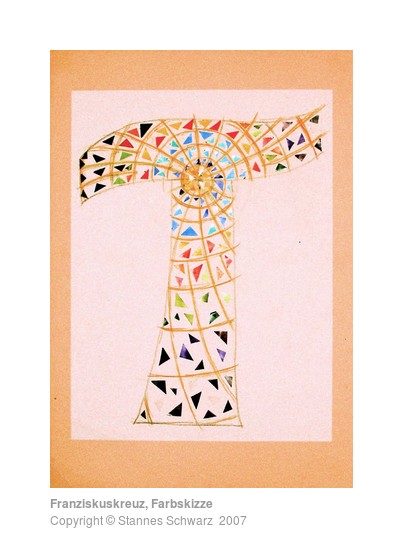 St. Francis cross, sketch