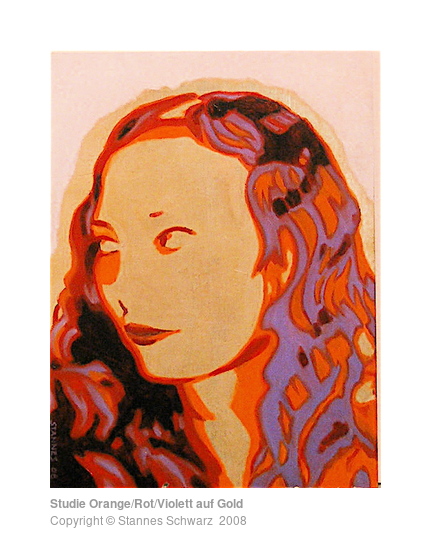 Portrait of a young woman in orange