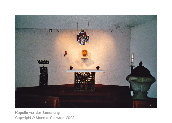 The wall before beeing painted