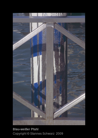 Blue-white pole